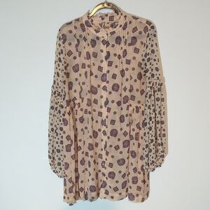 Free People Women's Geometric Sheer Tunic Dress